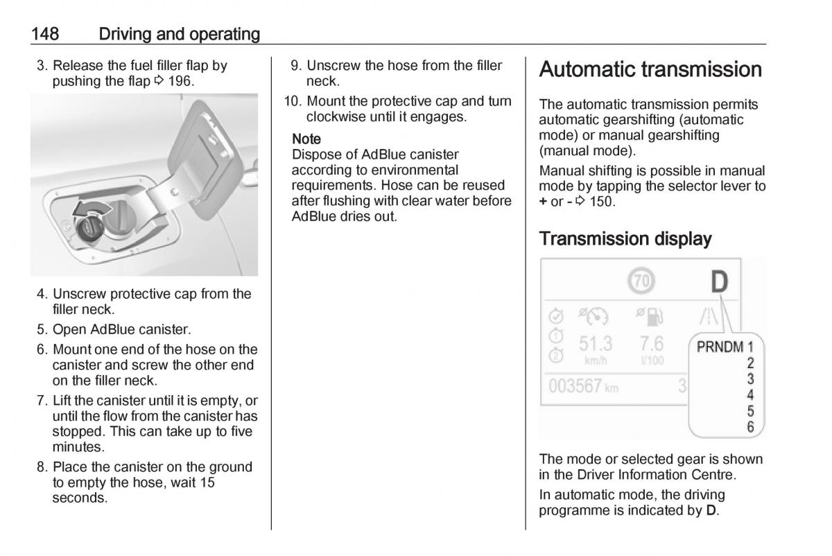 Opel Grandland X owners manual / page 150