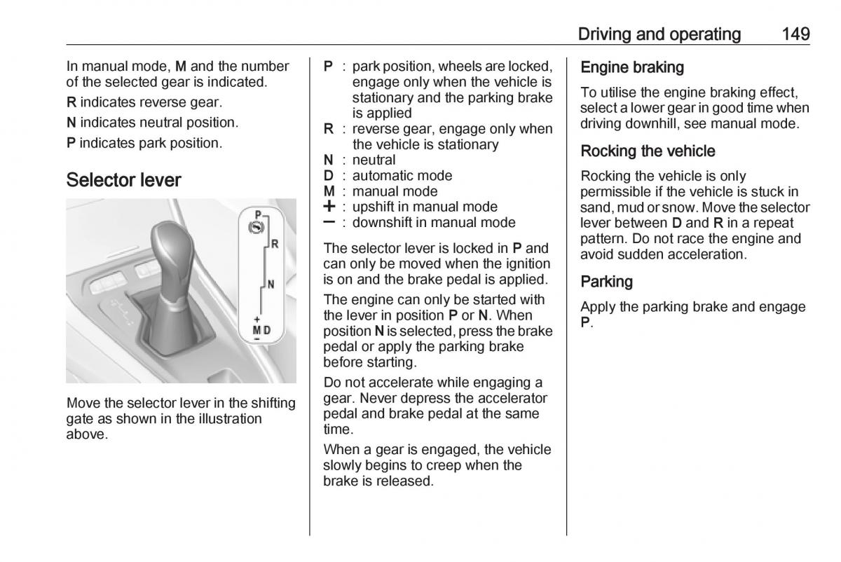 Opel Grandland X owners manual / page 151