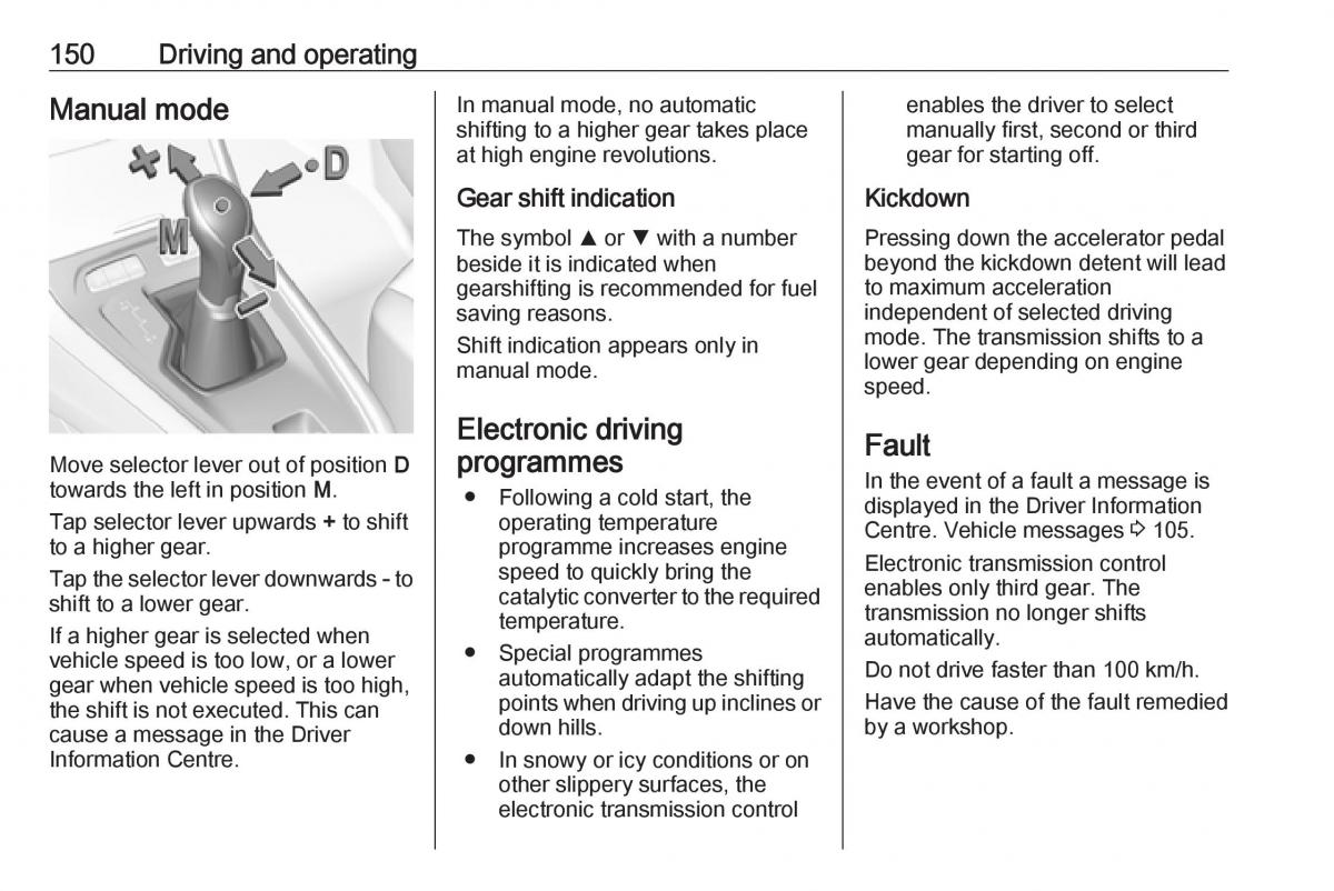 Opel Grandland X owners manual / page 152