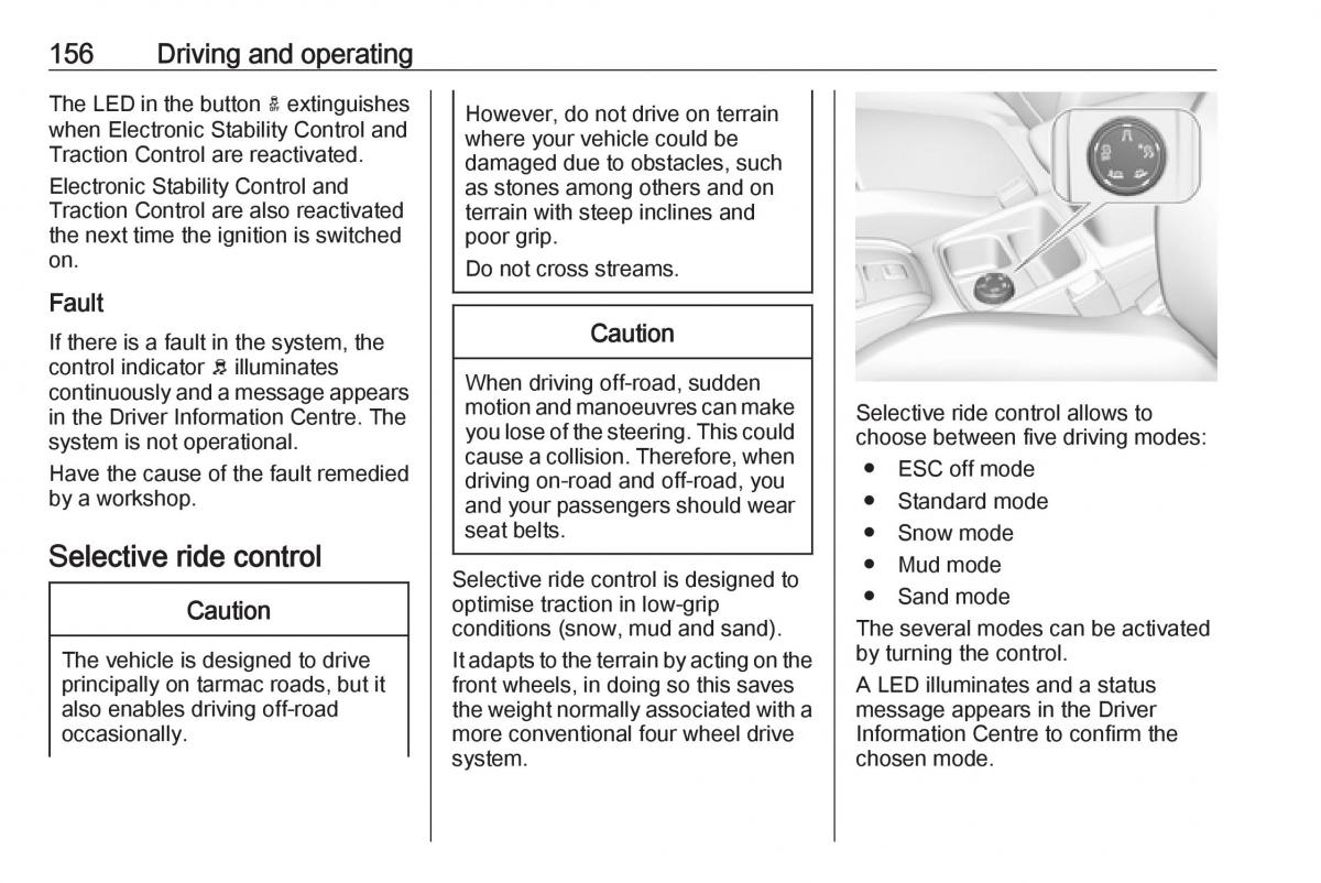 Opel Grandland X owners manual / page 158