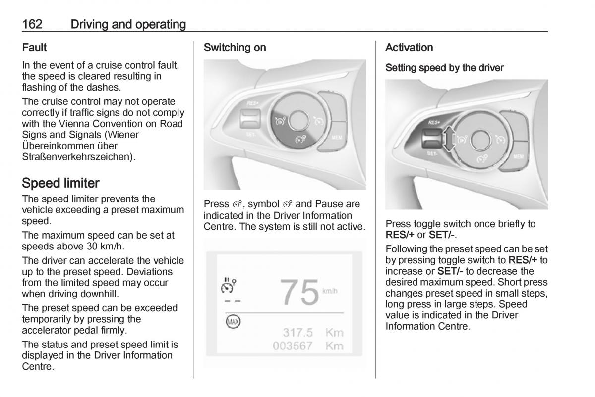 Opel Grandland X owners manual / page 164