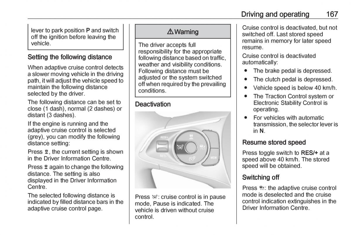 Opel Grandland X owners manual / page 169