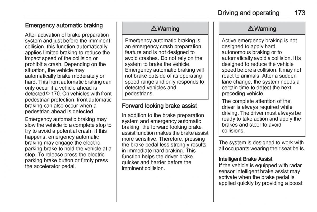 Opel Grandland X owners manual / page 175