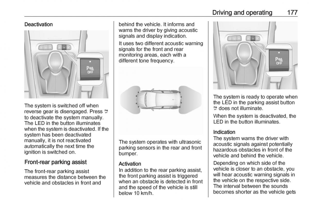 Opel Grandland X owners manual / page 179