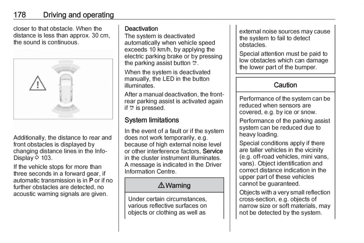 Opel Grandland X owners manual / page 180