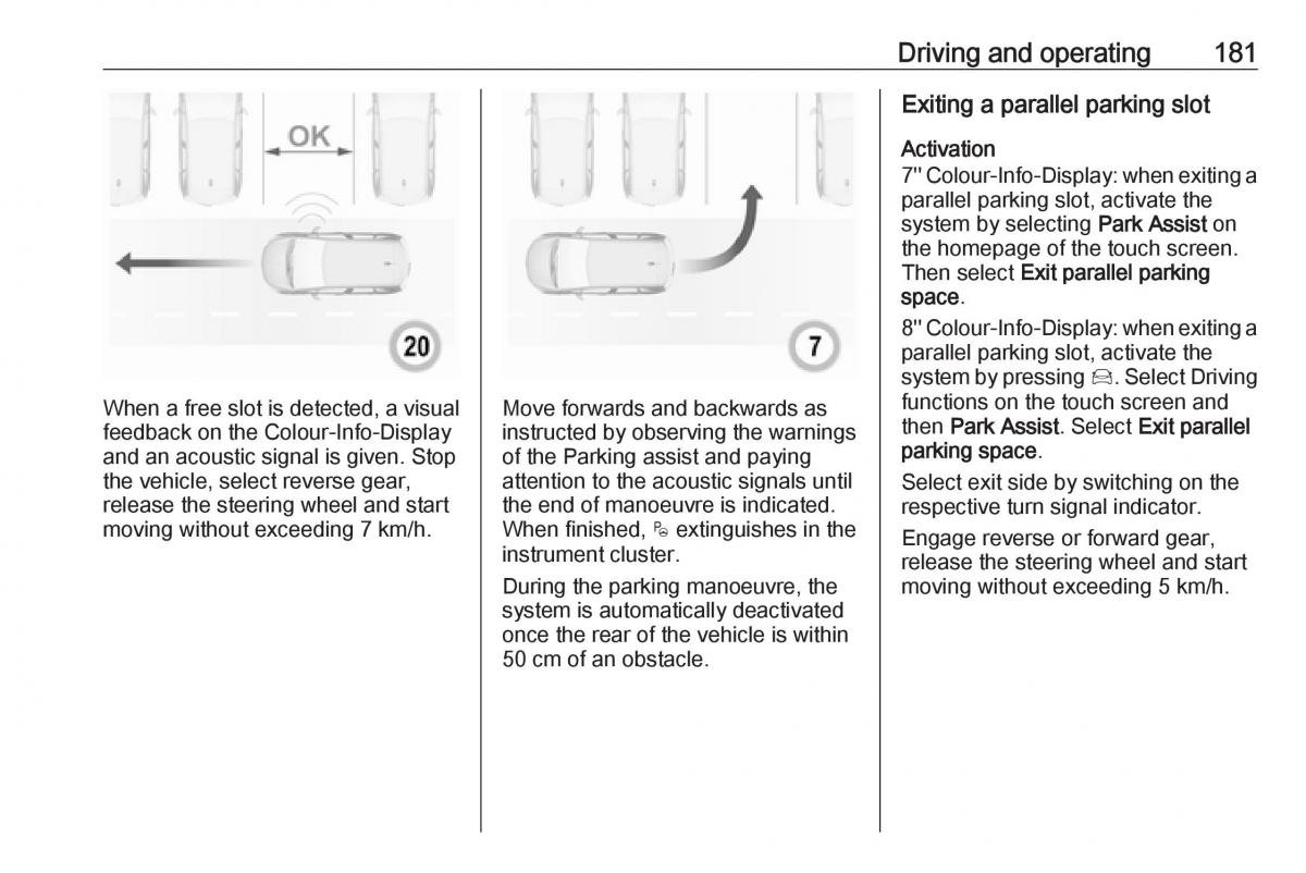 Opel Grandland X owners manual / page 183