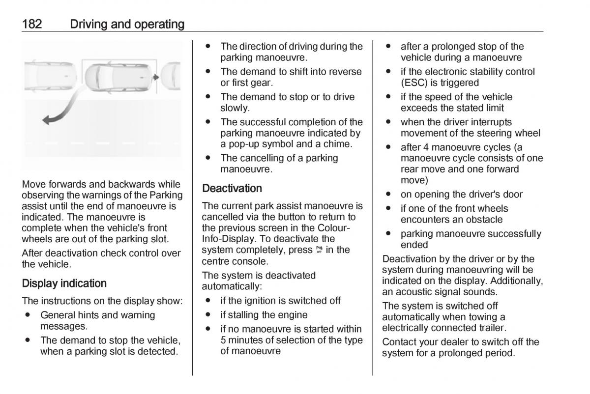 Opel Grandland X owners manual / page 184