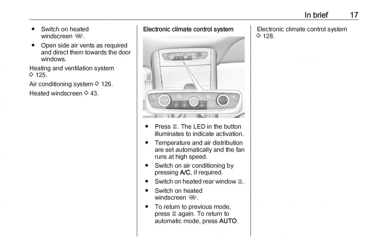 Opel Grandland X owners manual / page 19