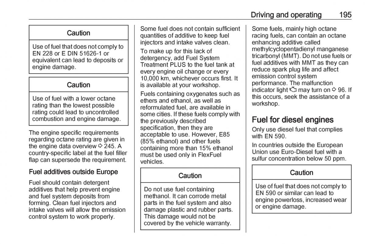 Opel Grandland X owners manual / page 197