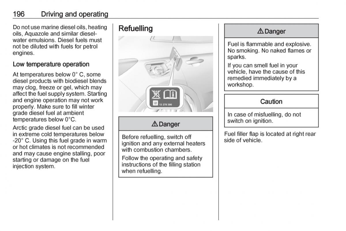Opel Grandland X owners manual / page 198