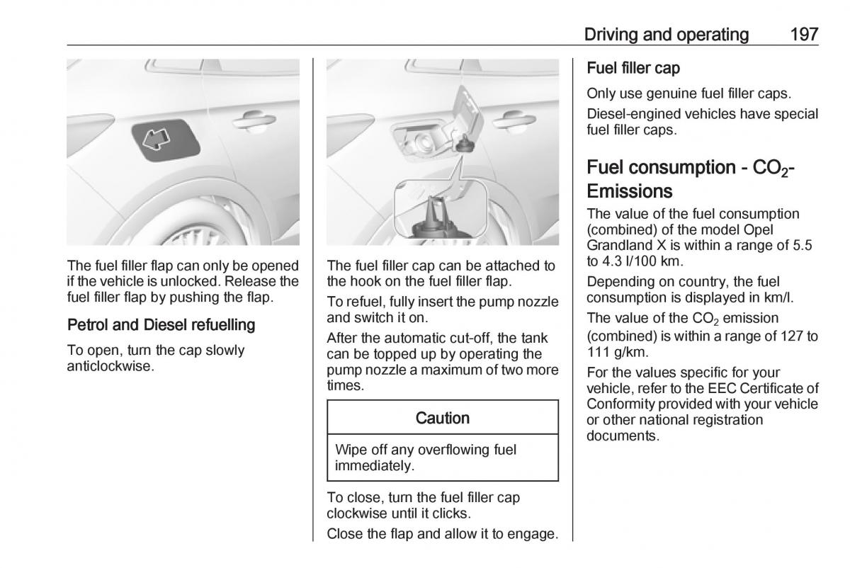 Opel Grandland X owners manual / page 199