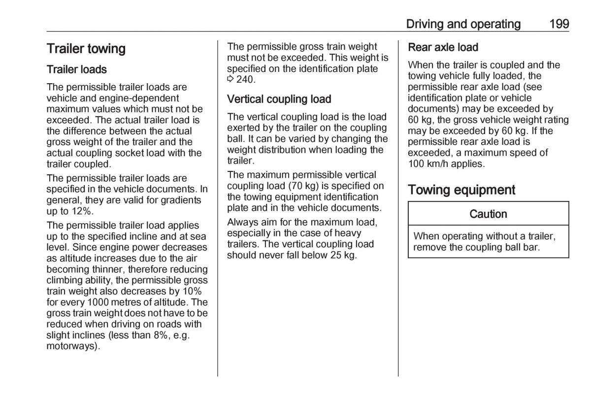 Opel Grandland X owners manual / page 201