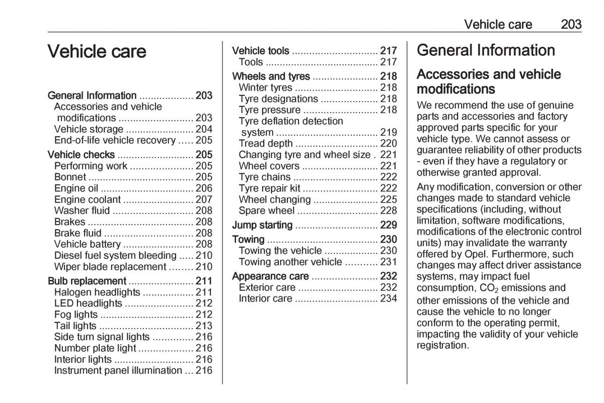 Opel Grandland X owners manual / page 205