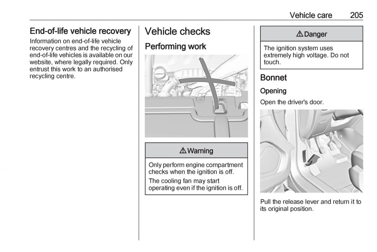 Opel Grandland X owners manual / page 207