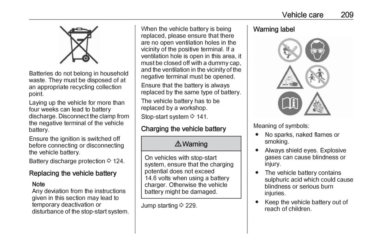 Opel Grandland X owners manual / page 211