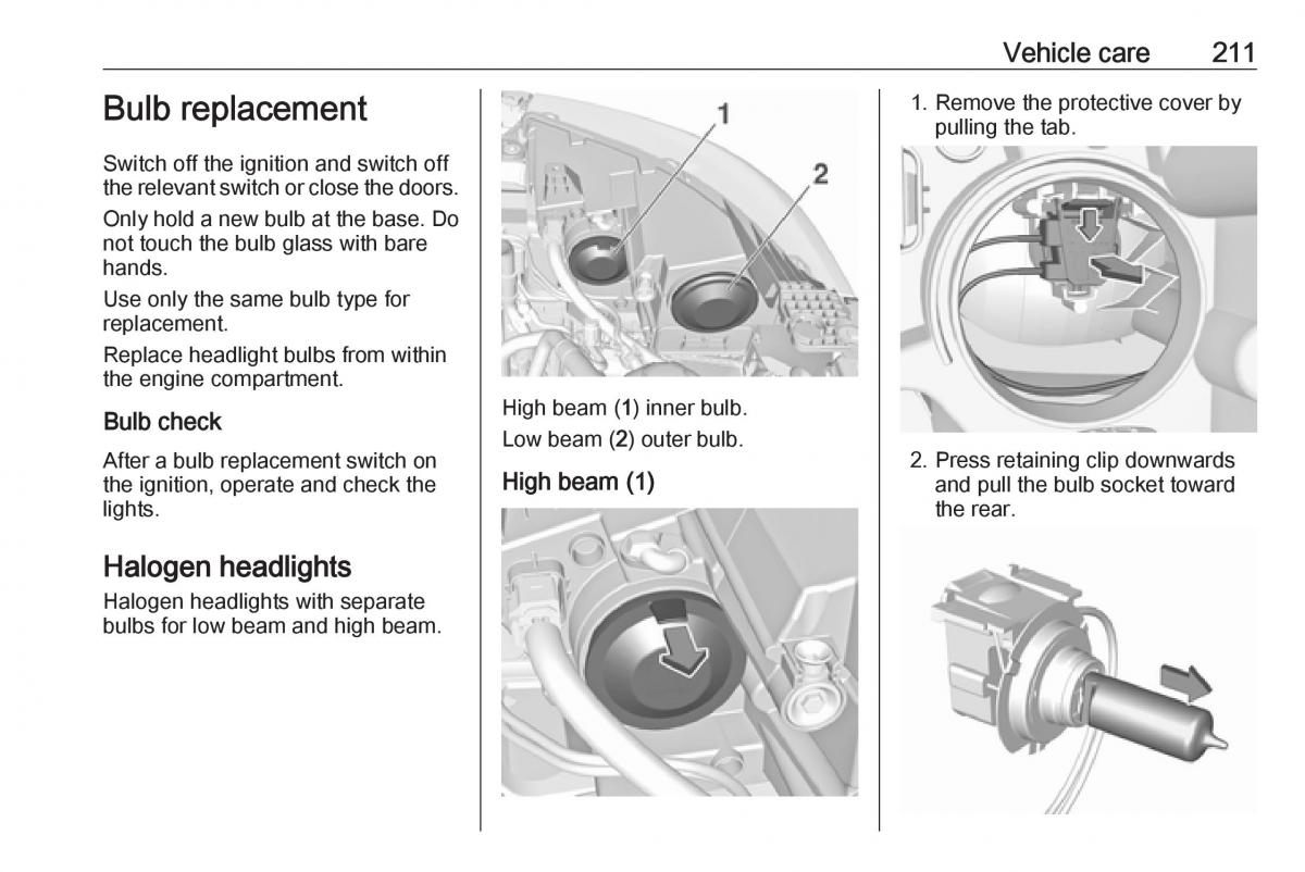 Opel Grandland X owners manual / page 213