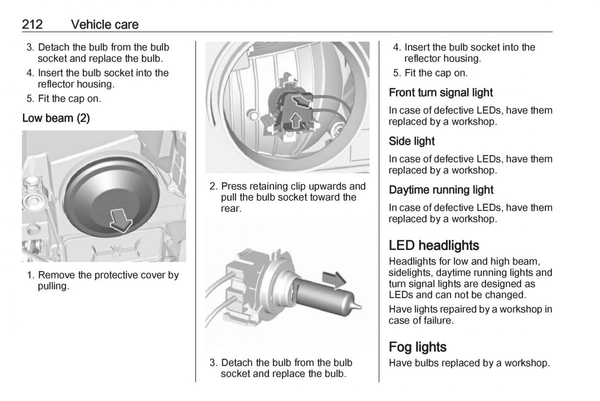 Opel Grandland X owners manual / page 214