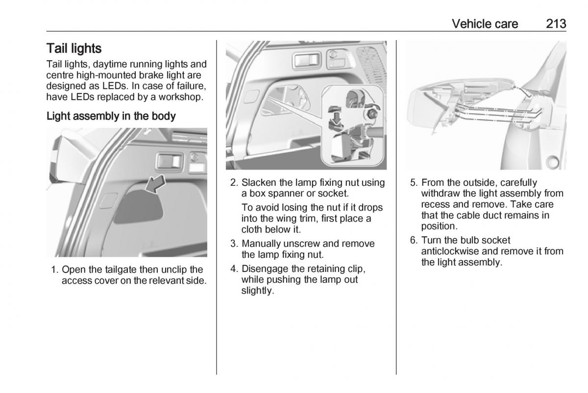 Opel Grandland X owners manual / page 215