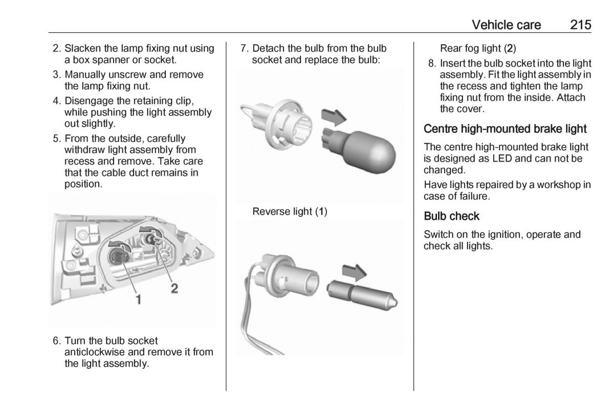 Opel Grandland X owners manual / page 217