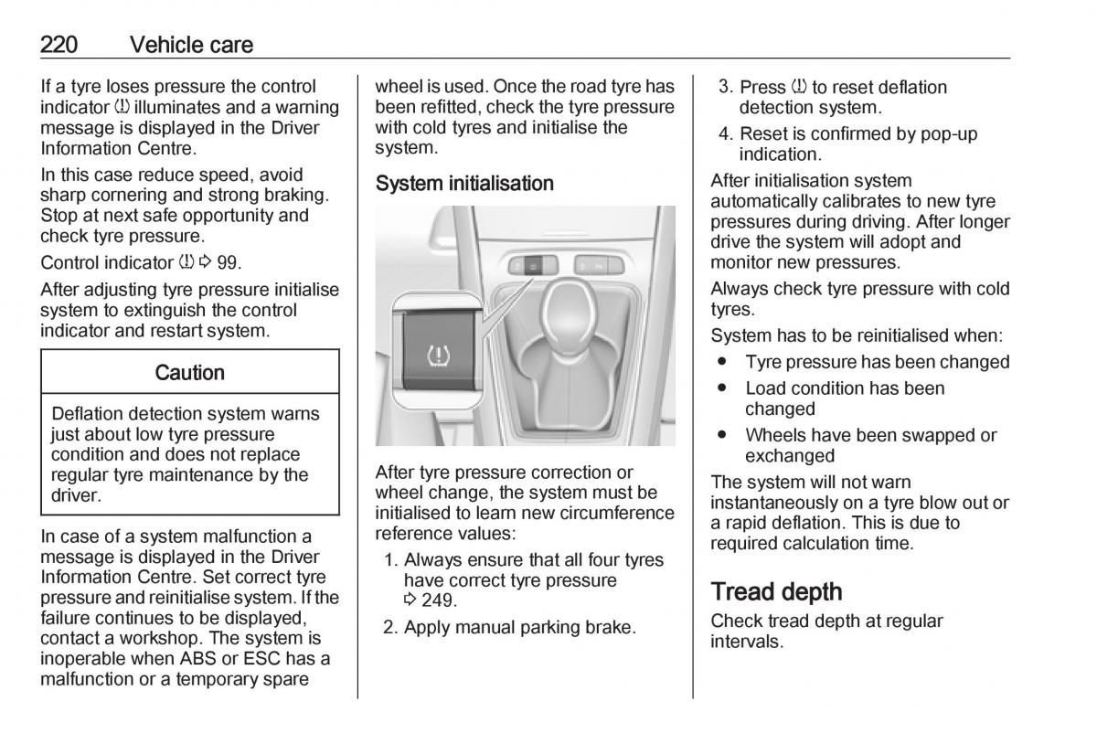 Opel Grandland X owners manual / page 222