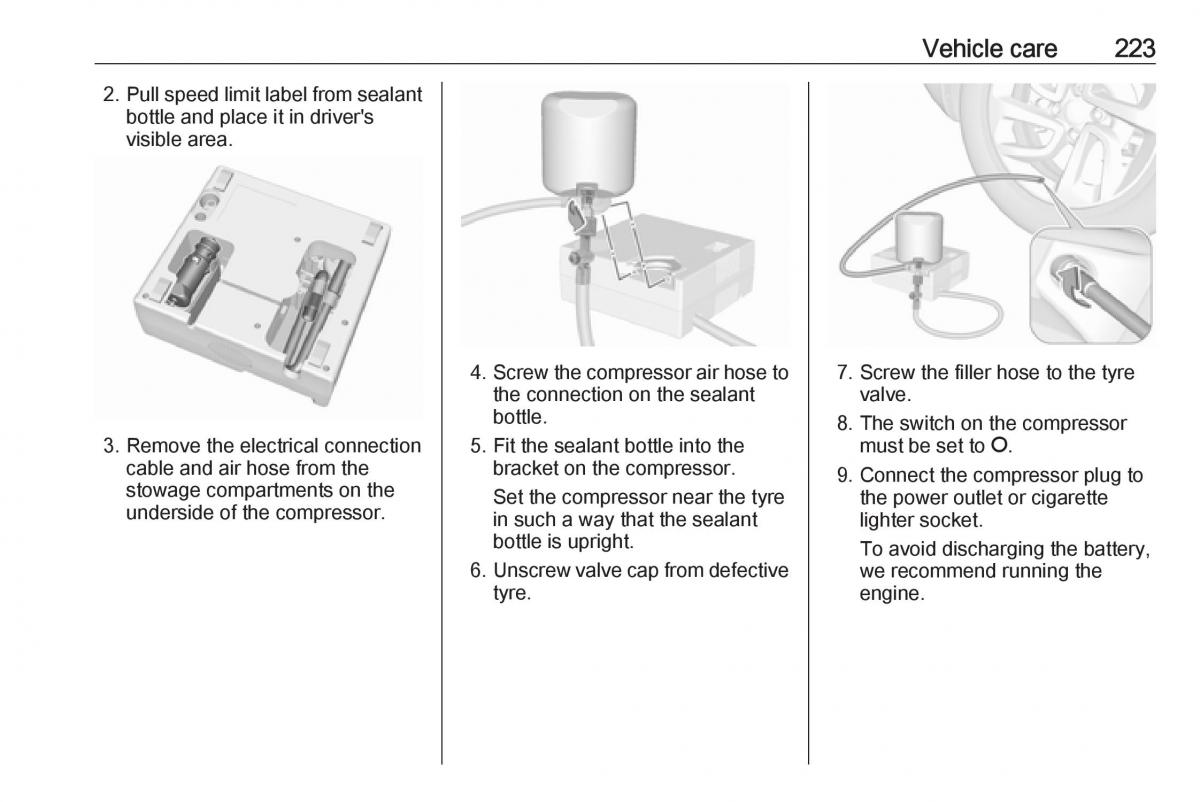 Opel Grandland X owners manual / page 225