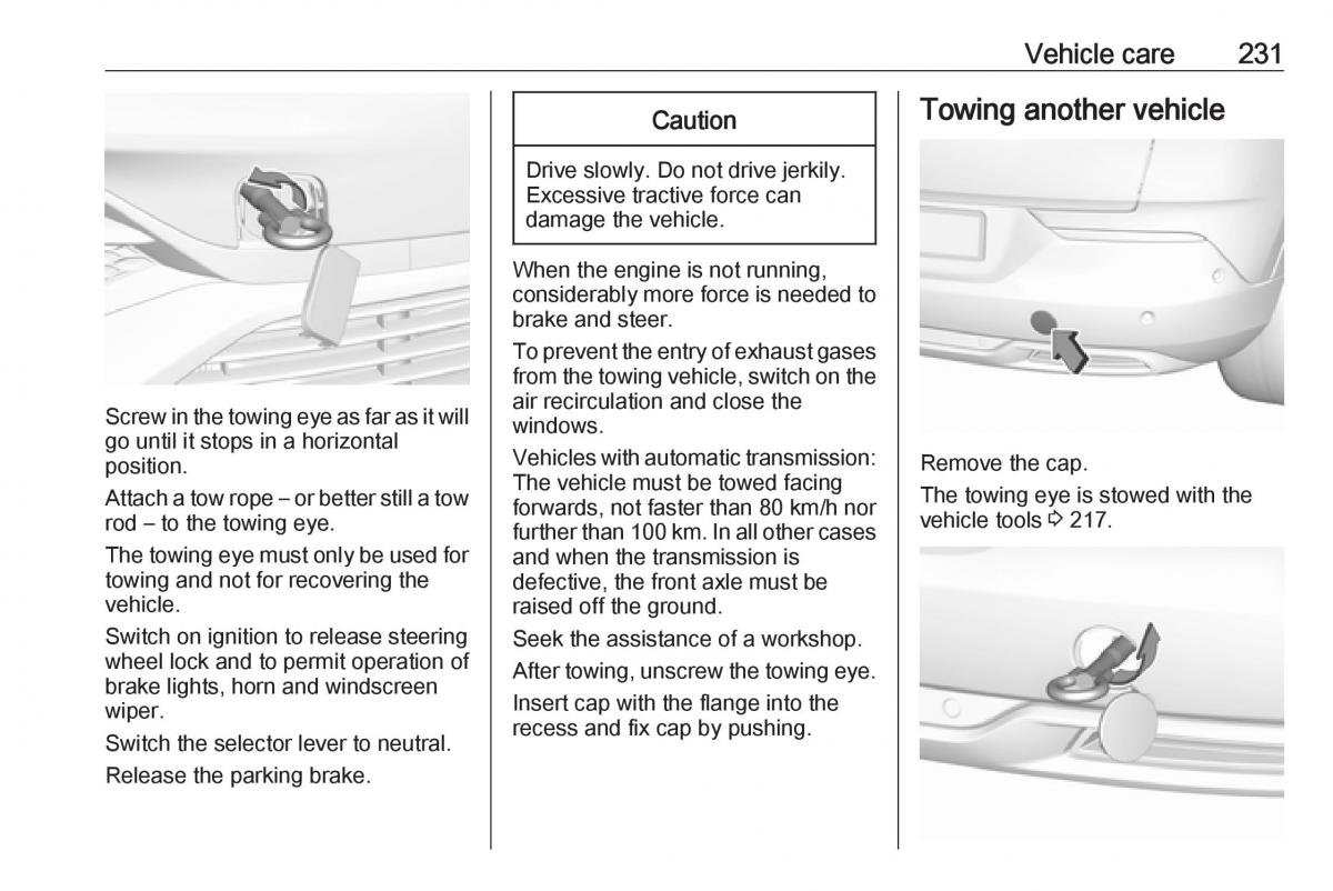 Opel Grandland X owners manual / page 233