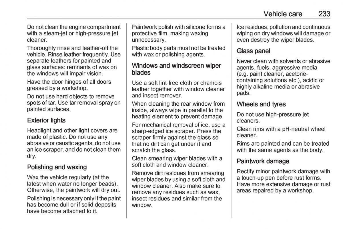 Opel Grandland X owners manual / page 235