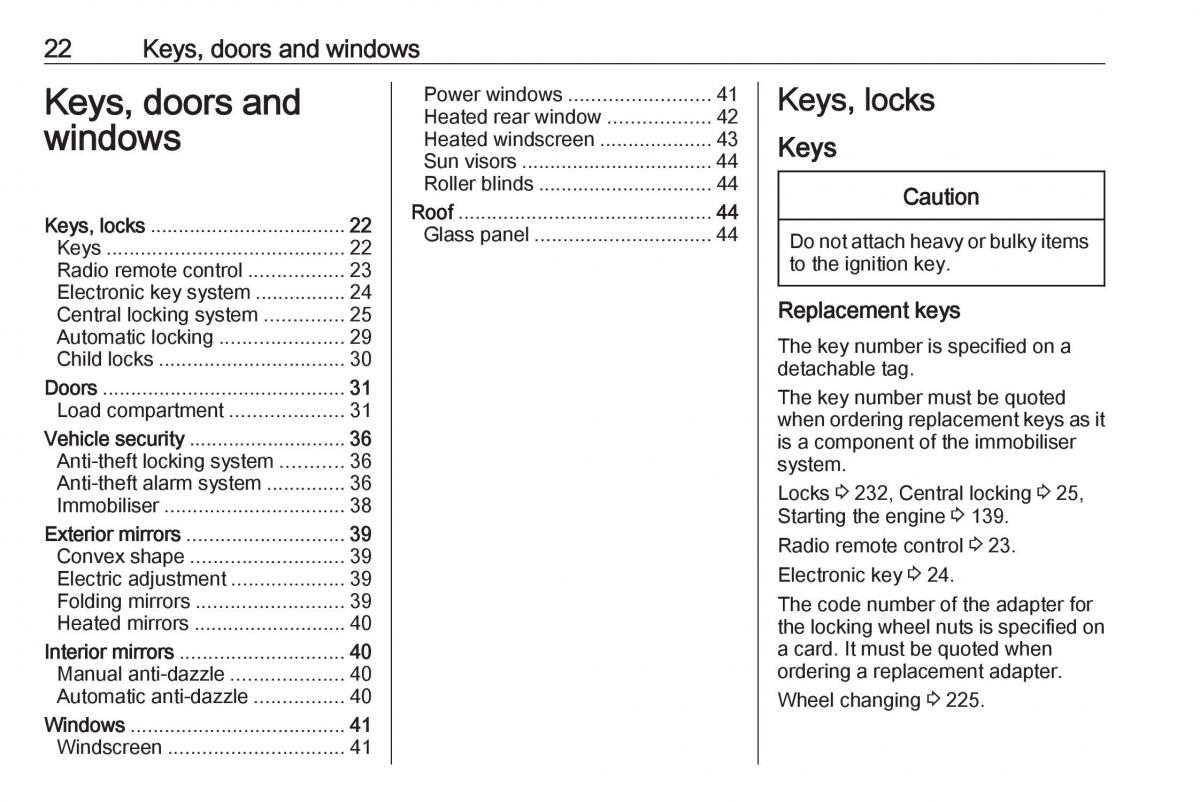 Opel Grandland X owners manual / page 24