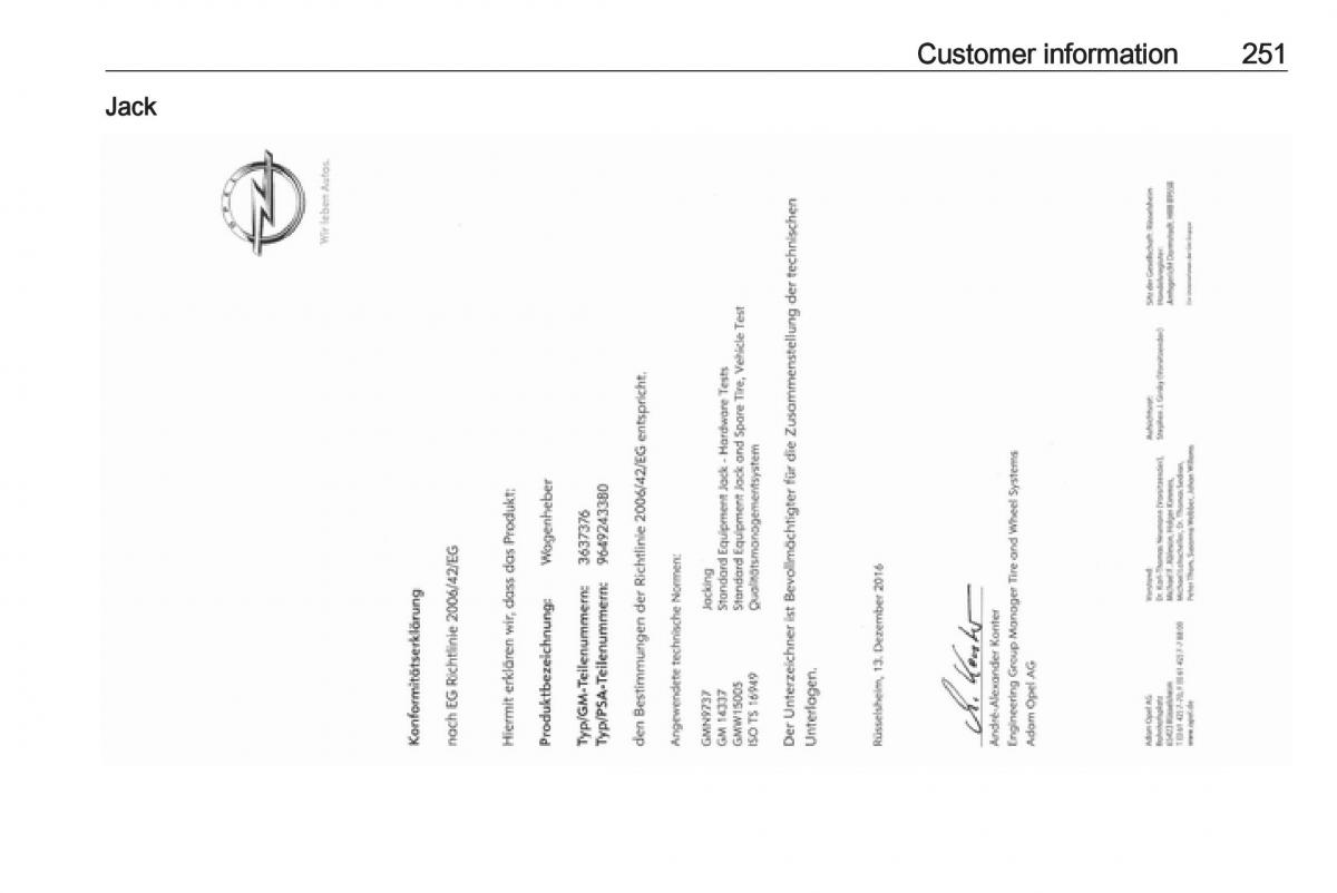 Opel Grandland X owners manual / page 253