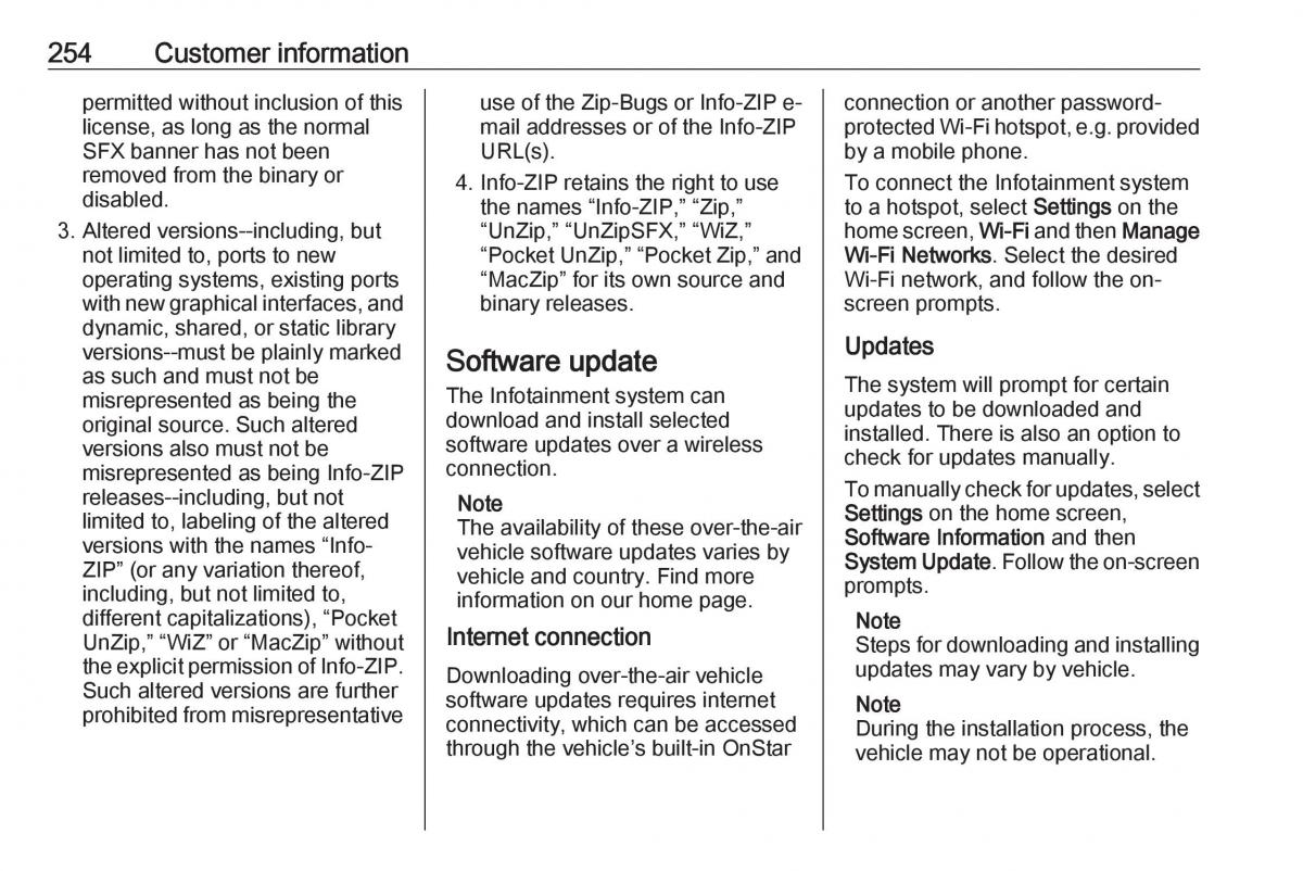 Opel Grandland X owners manual / page 256