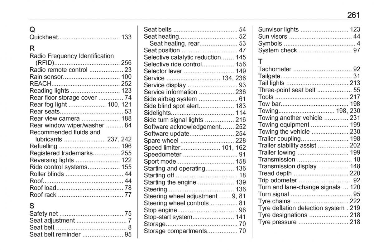 Opel Grandland X owners manual / page 263