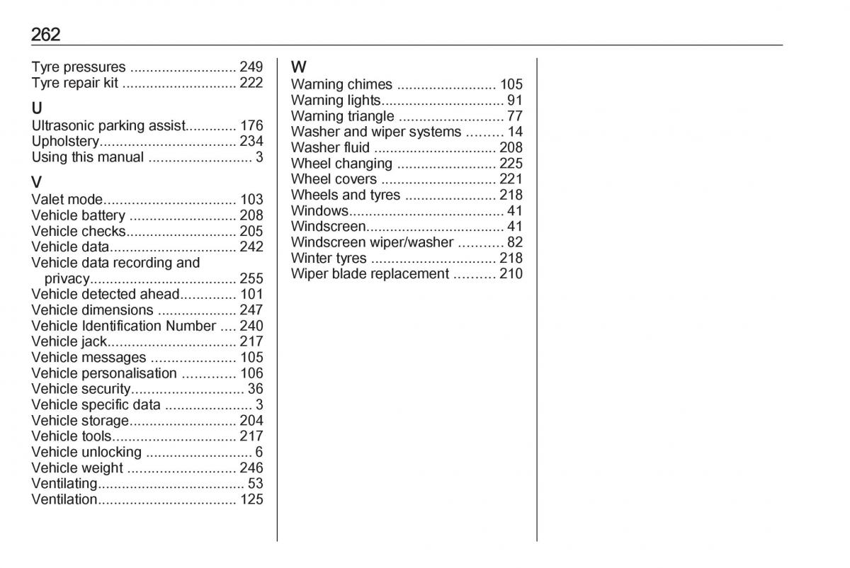 Opel Grandland X owners manual / page 264