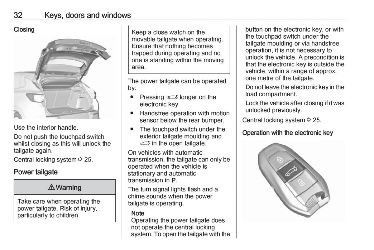 Opel Grandland X owners manual / page 34