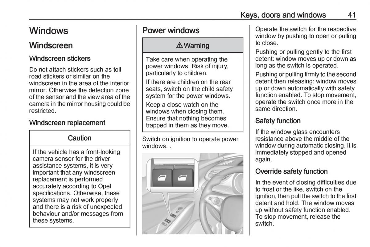 Opel Grandland X owners manual / page 43