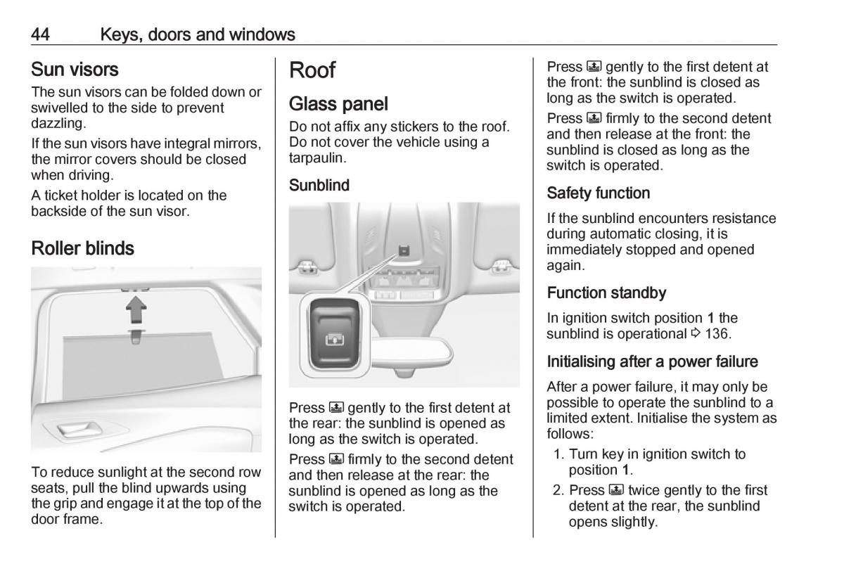 Opel Grandland X owners manual / page 46