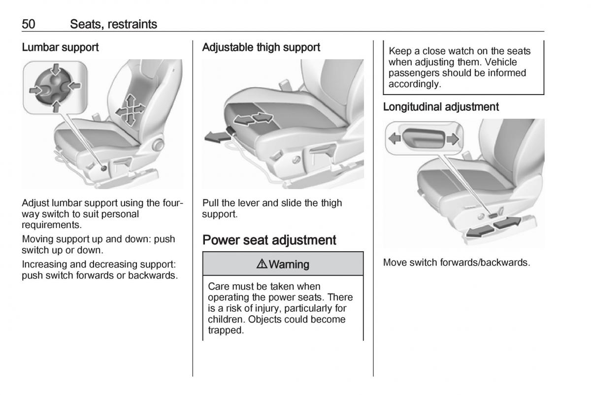 Opel Grandland X owners manual / page 52