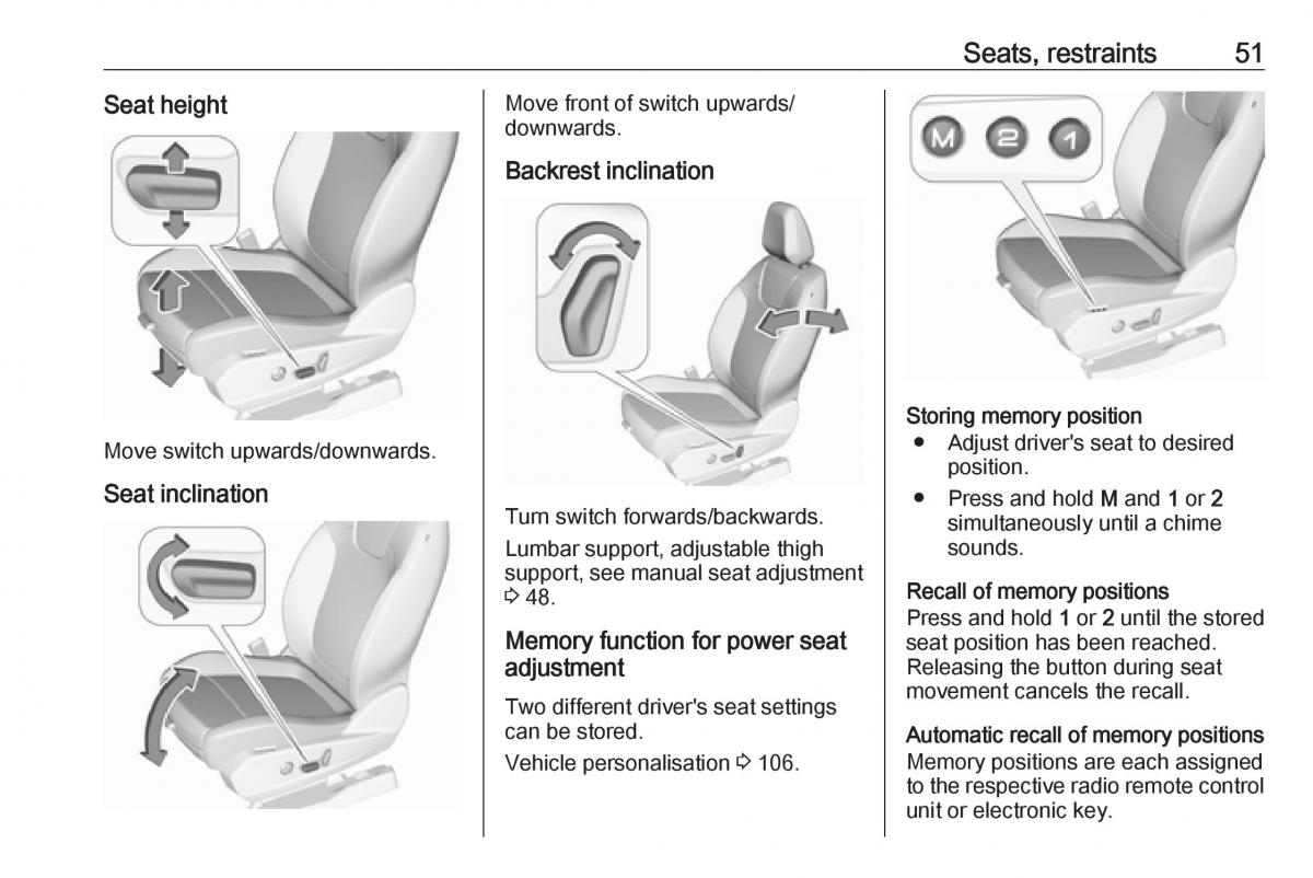 Opel Grandland X owners manual / page 53