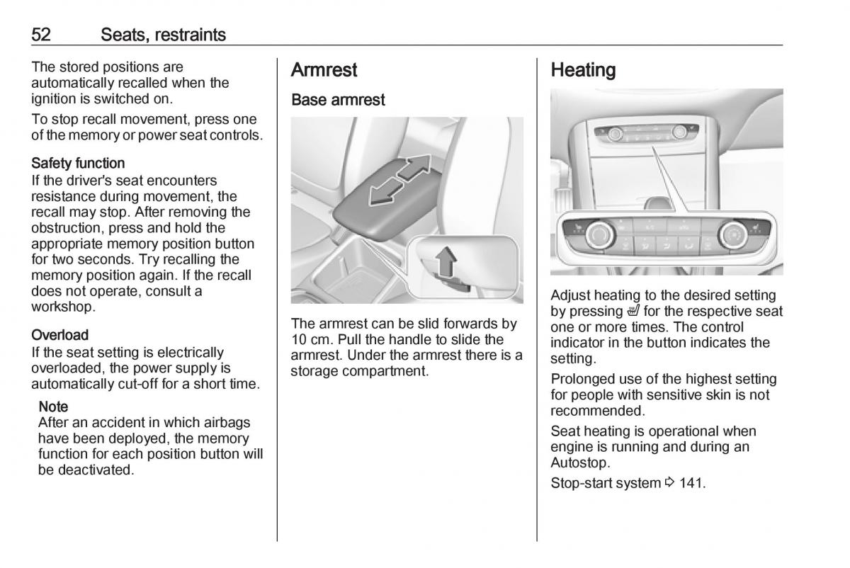 Opel Grandland X owners manual / page 54