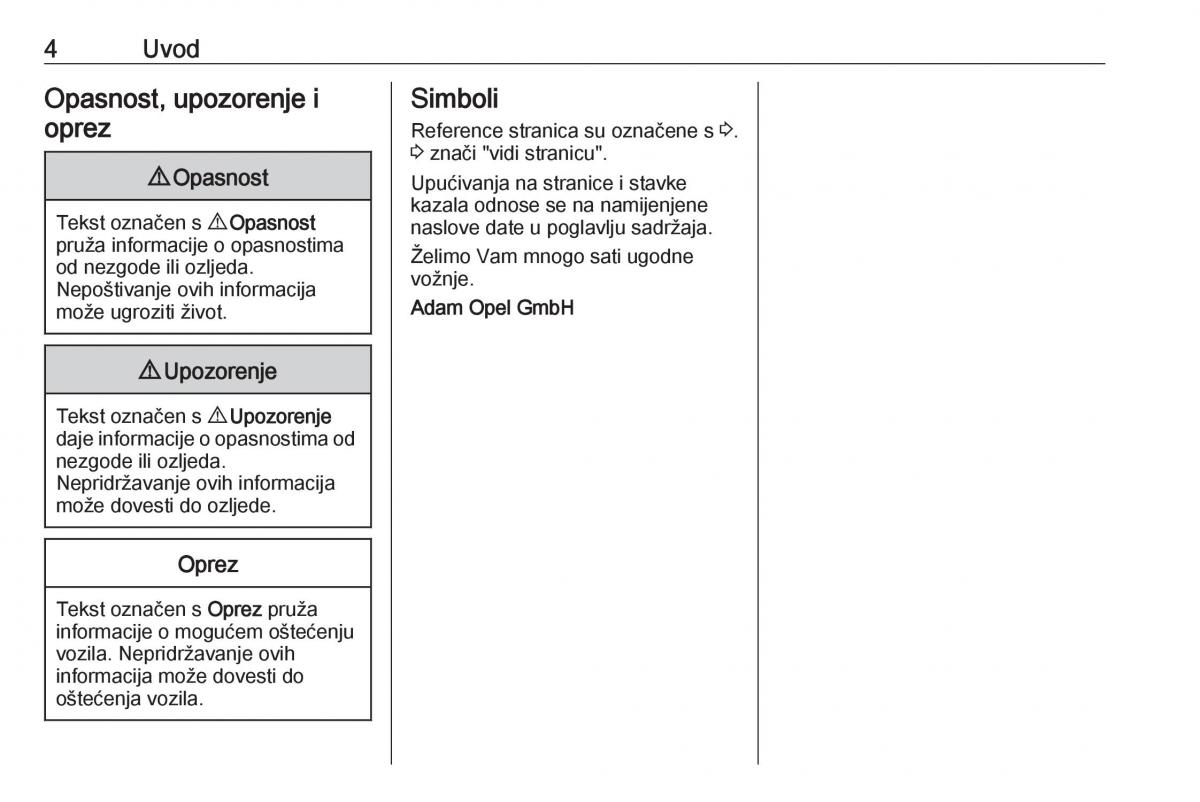 Opel Grandland X vlasnicko uputstvo / page 6