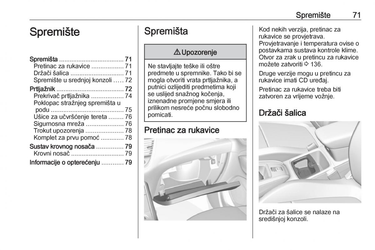 Opel Grandland X vlasnicko uputstvo / page 73