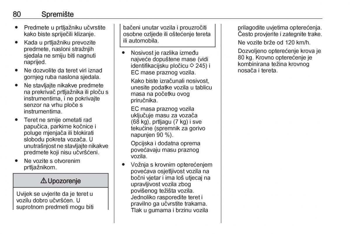 Opel Grandland X vlasnicko uputstvo / page 82