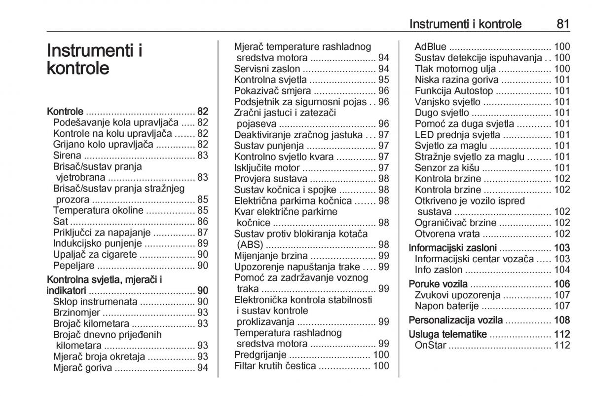 Opel Grandland X vlasnicko uputstvo / page 83