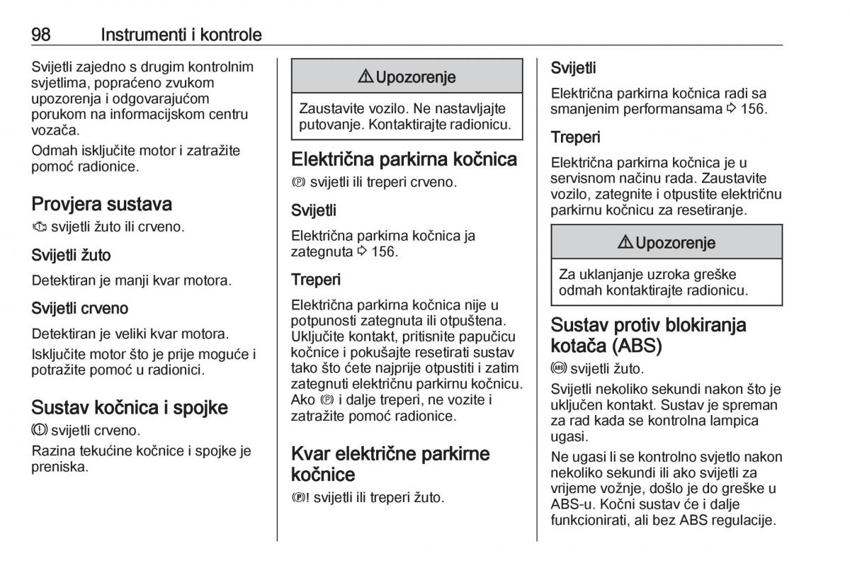 Opel Grandland X vlasnicko uputstvo / page 100