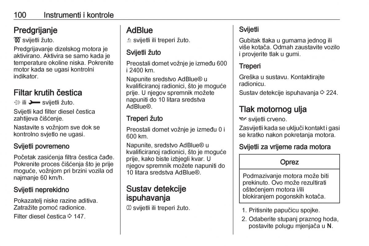 Opel Grandland X vlasnicko uputstvo / page 102