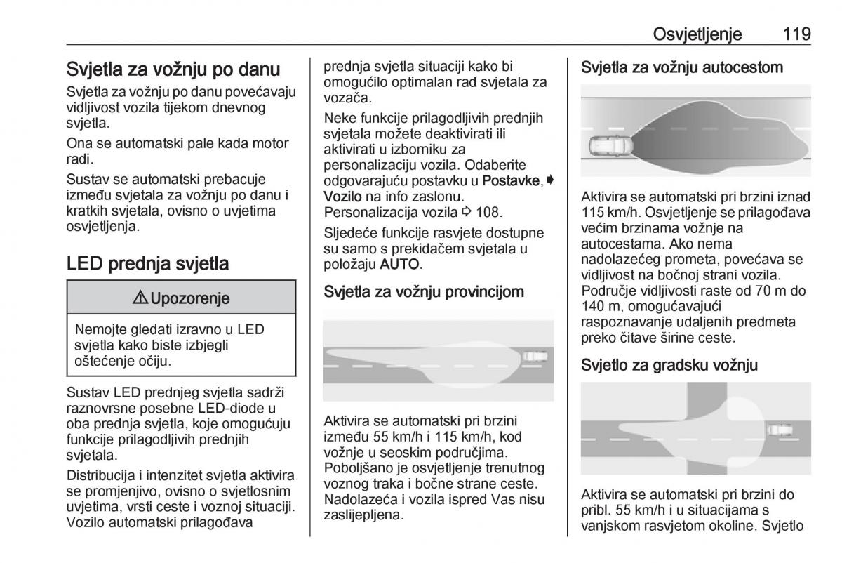 Opel Grandland X vlasnicko uputstvo / page 121