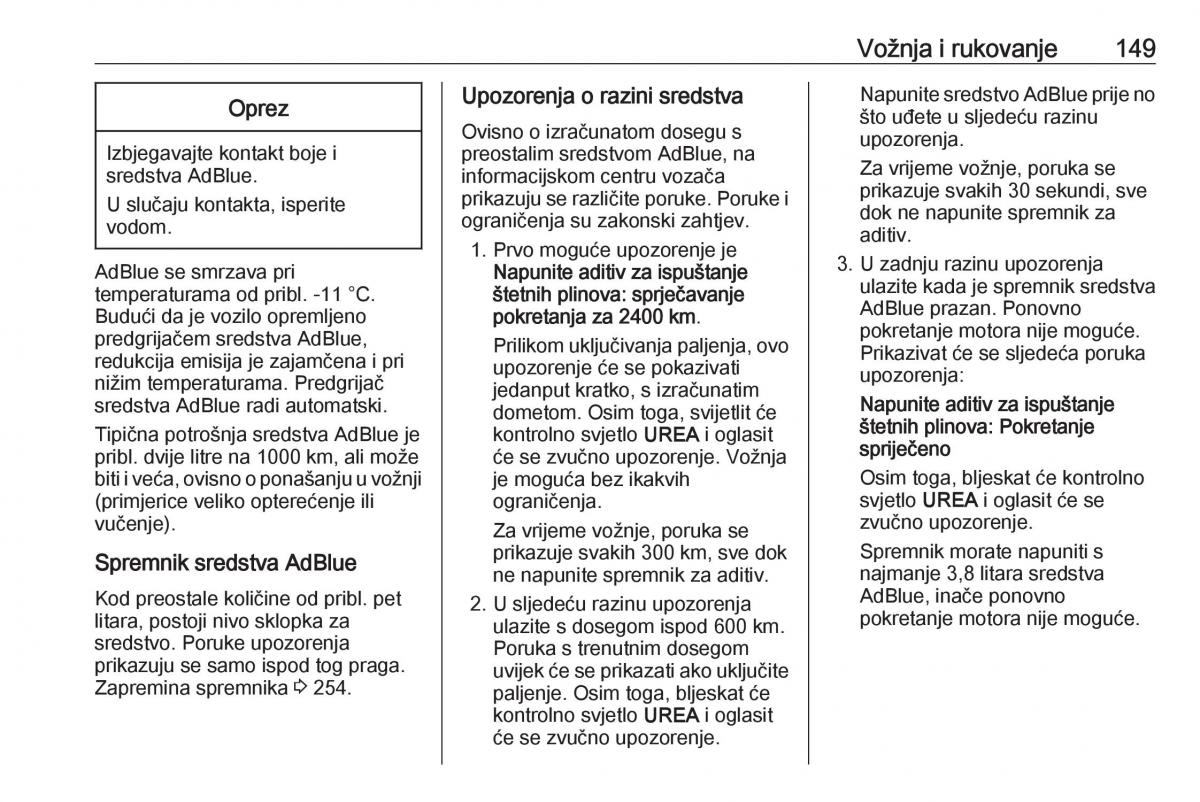 Opel Grandland X vlasnicko uputstvo / page 151