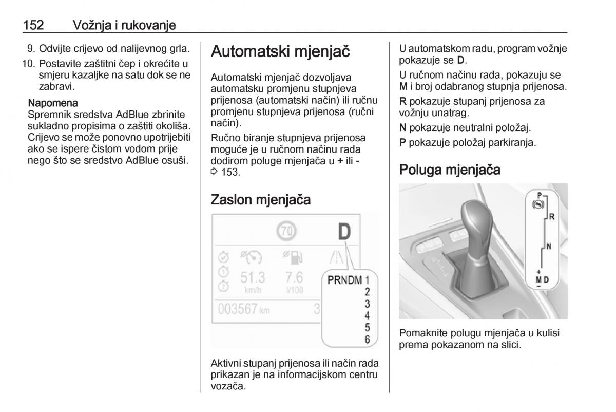 Opel Grandland X vlasnicko uputstvo / page 154