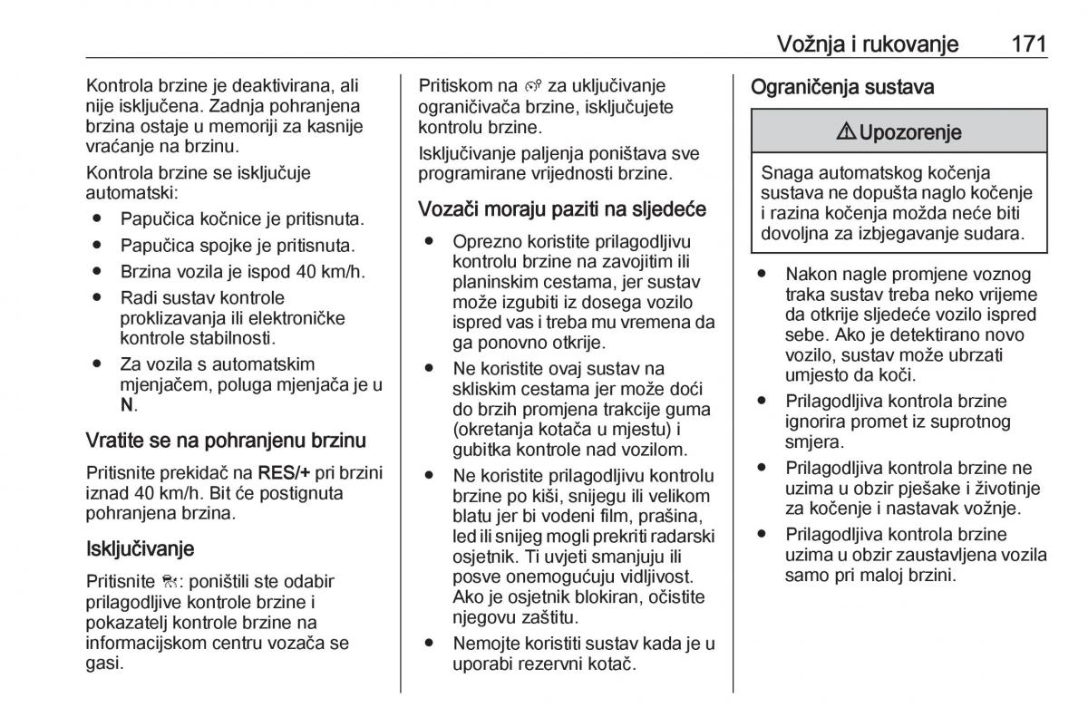 Opel Grandland X vlasnicko uputstvo / page 173