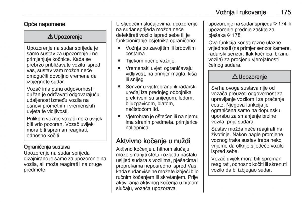 Opel Grandland X vlasnicko uputstvo / page 177