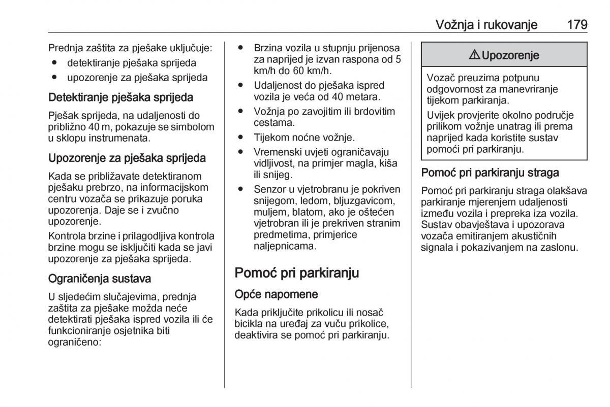 Opel Grandland X vlasnicko uputstvo / page 181